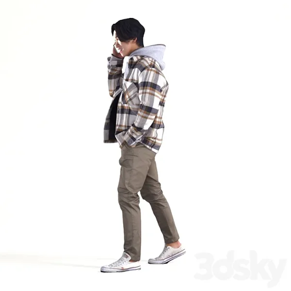 3DSky - Chris 2353 Man Walking with Phone - Image 3