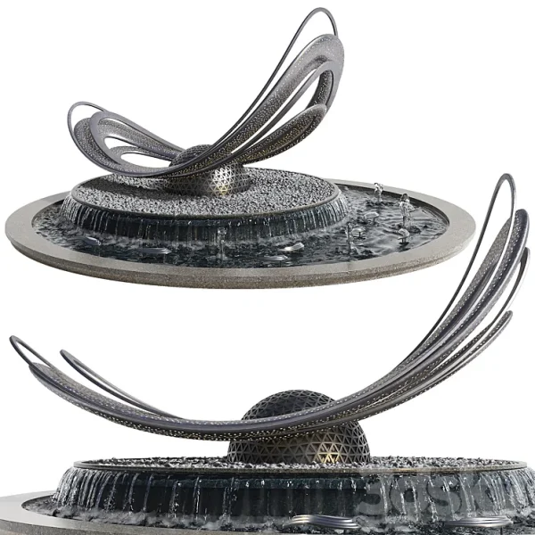3DSky - Pond with Metal Sculpture