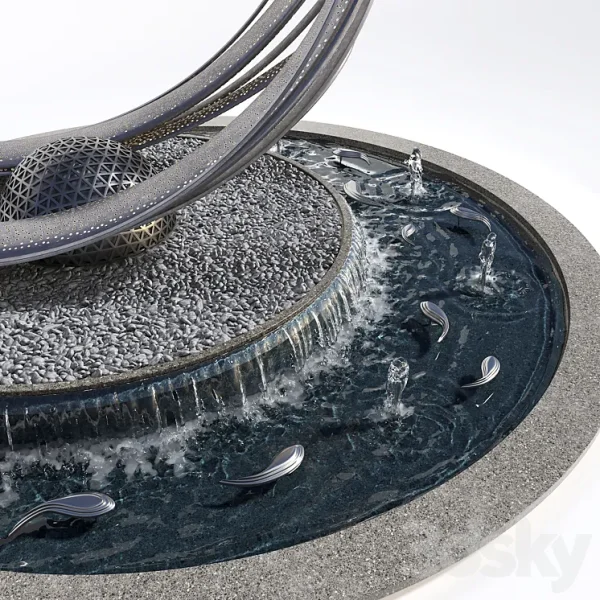 3DSky - Pond with Metal Sculpture - Image 3