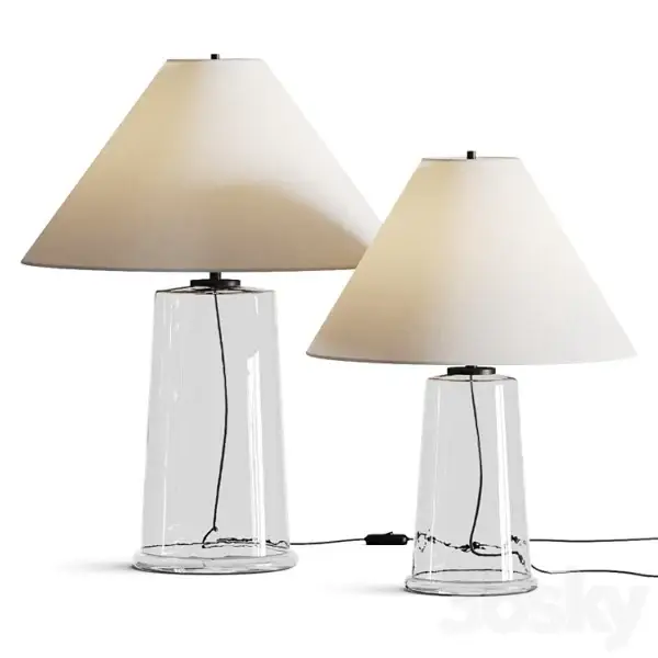 3DSky Pottery Barn Avalon Recycled Glass Table Lamp