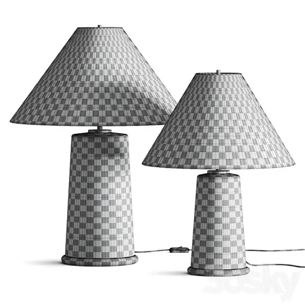 3DSky Pottery Barn Avalon Recycled Glass Table Lamp - Image 4