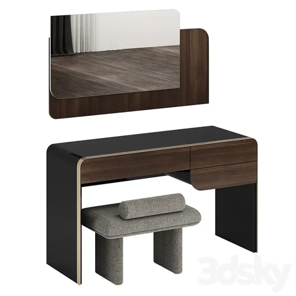 3DSky - Turri SOUL Dressing Table with ZERO Pouf - Image 5