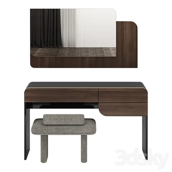 3DSky - Turri SOUL Dressing Table with ZERO Pouf - Image 4