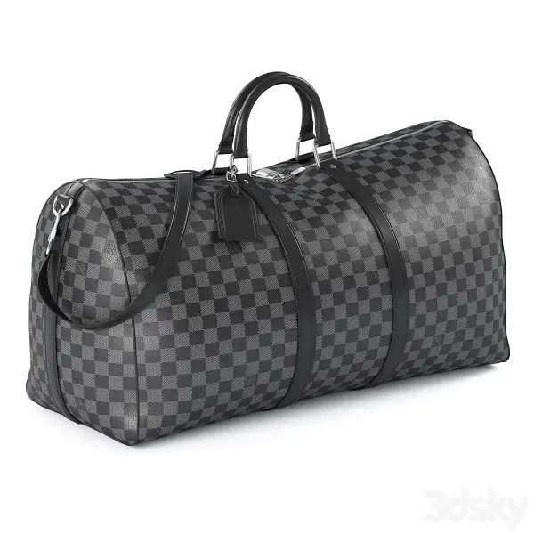 3DSky LOUIS VUITTON Keepall 60 Black - Image 2