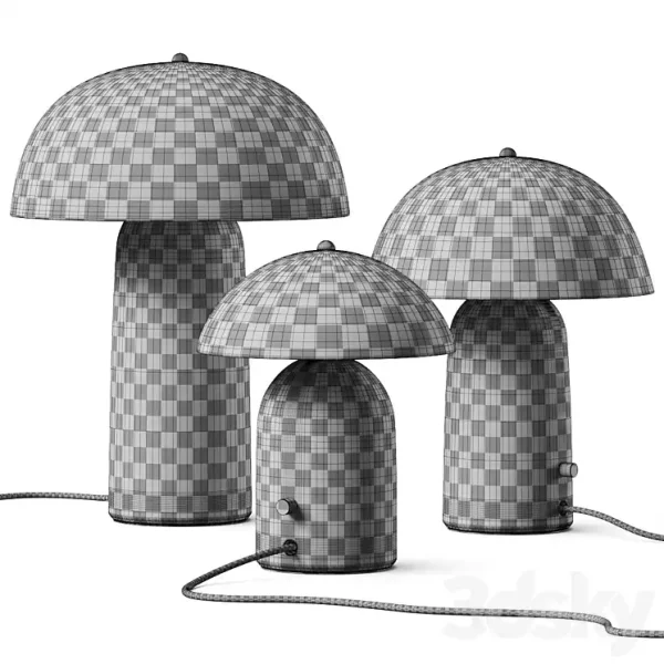 3DSky - Ceramicah Raku Tera Lime Plaster Table Lamps - Image 3