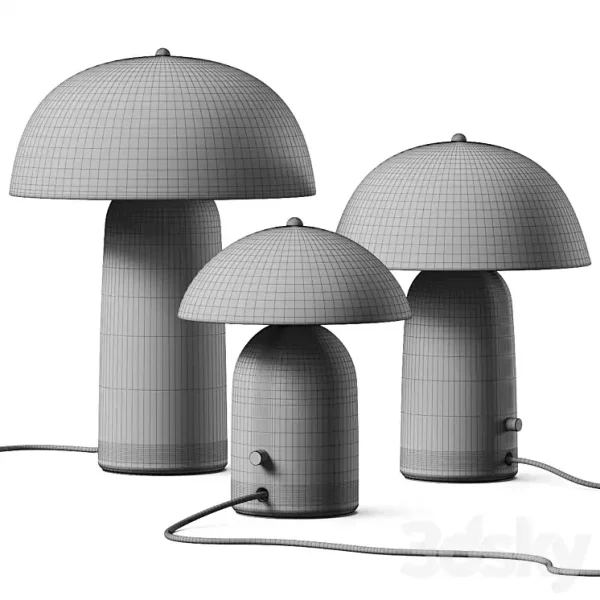 3DSky - Ceramicah Raku Tera Lime Plaster Table Lamps - Image 4