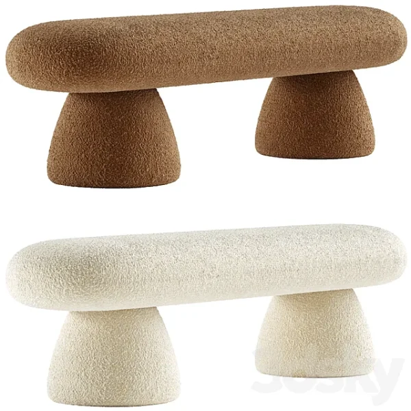 3DSky - Upholstered Modern Bedroom Bench