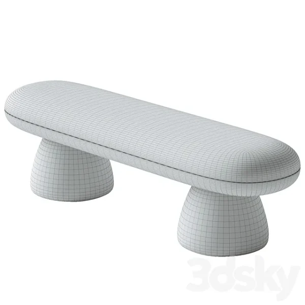 3DSky - Upholstered Modern Bedroom Bench - Image 2