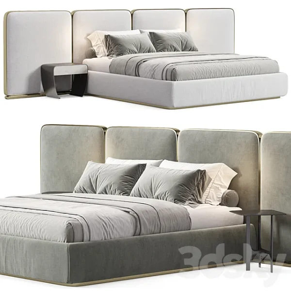 3DSky - Gem Upholstered King Queen Bed 2