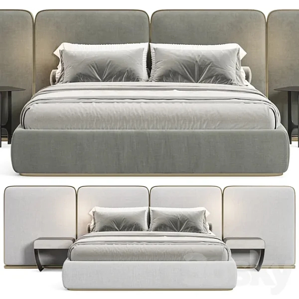 3DSky - Gem Upholstered King Queen Bed 2 - Image 2