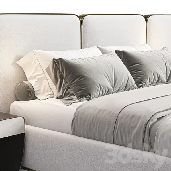 3DSky - Gem Upholstered King Queen Bed 2 - Image 3