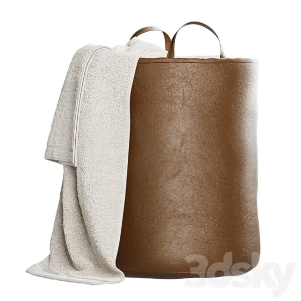 3DSky - Leather Laundry Basket - Image 3