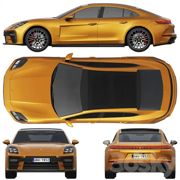 3DSky - Porsche Panamera Turbo E Hybrid 2024 - Image 3
