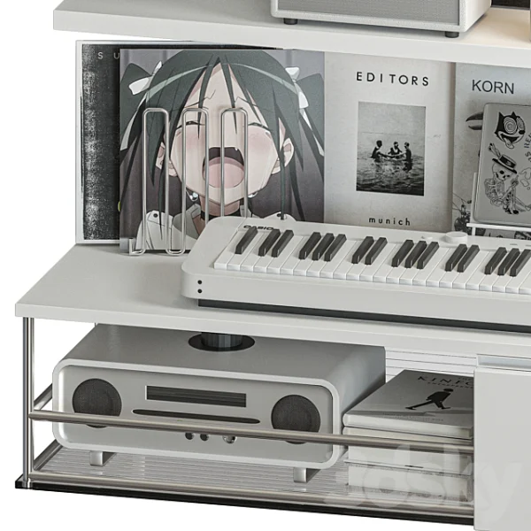 3DSky - Shelf with Vinyl Records and Music Equipment - Image 2
