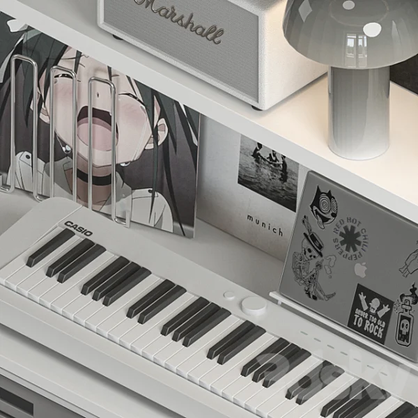 3DSky - Shelf with Vinyl Records and Music Equipment - Image 3
