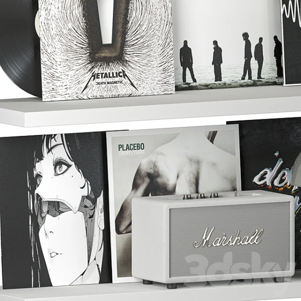 3DSky - Shelf with Vinyl Records and Music Equipment - Image 4