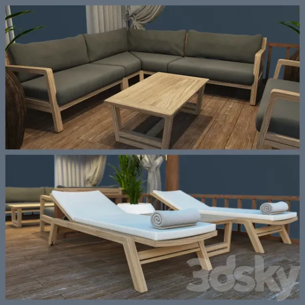 3DSky - Wooden Gazebo Amp Swimming Pool - Image 2