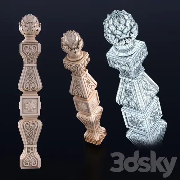 3DSky - Baluster Pine Cones
