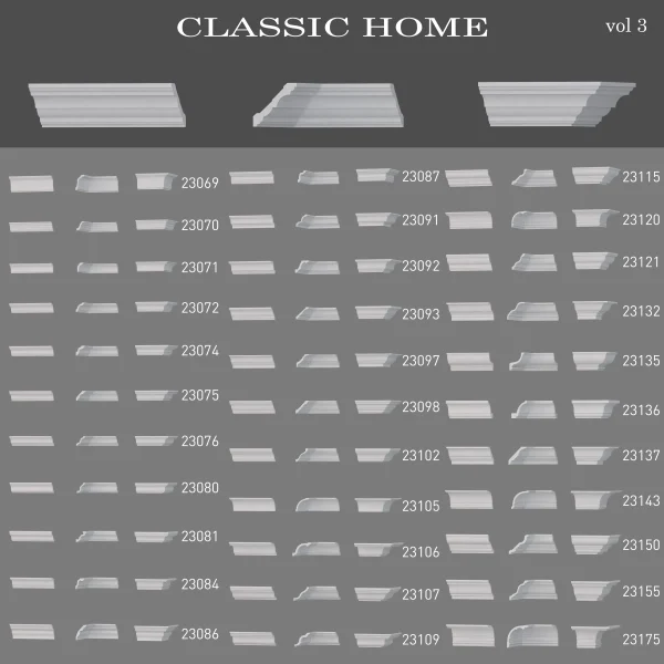 3DSky - Ceiling Cornices Classic Home Vol3