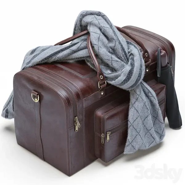 3DSky - Leather Military Duffle Bag