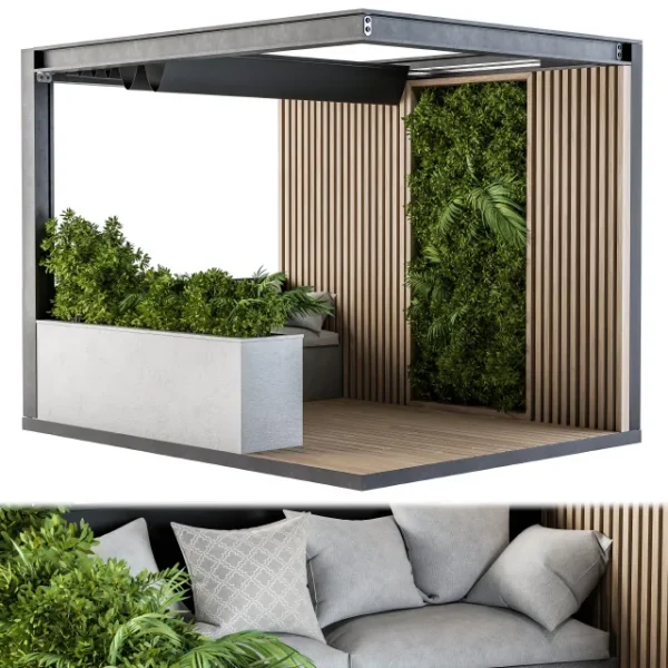 3DSky - Roof Garden and Landscape Furniture with Pergola 03