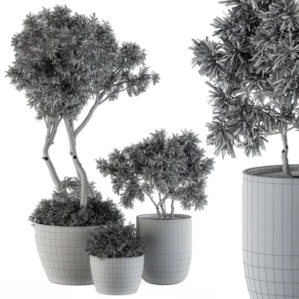 3DSky - Outdoor Plants Tree in Pot Set 90 - Image 3