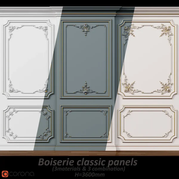 3DSky - Wall Molding 5 Boiserie Classic Panels
