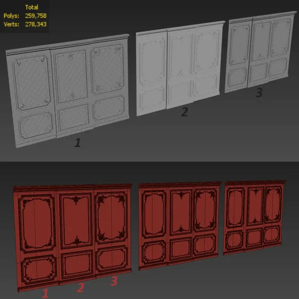 3DSky - Wall Molding 5 Boiserie Classic Panels - Image 3