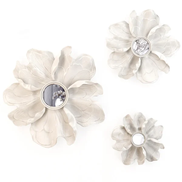 3DSky - HP DECOR Wall decor White Flower Mirror