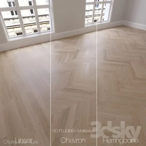 3DSky - Parquet Natural Oak Sapphire 3 Types