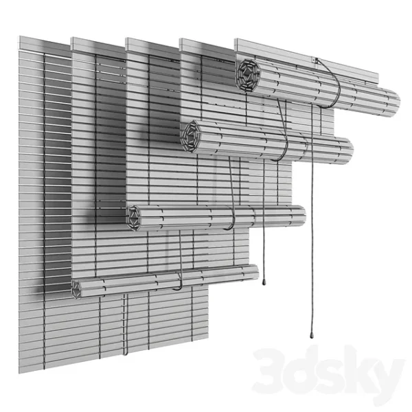 3DSky - Wood Roller Blind - Image 2