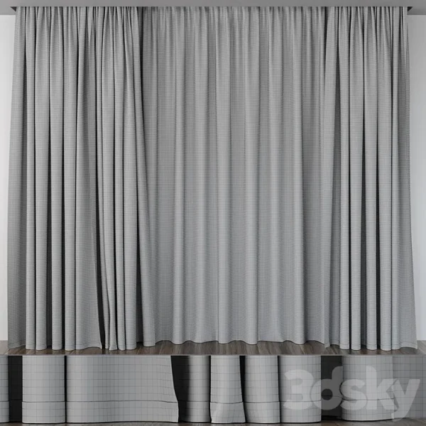 3DSky - Curtains Baked Milk and Brown - Image 2