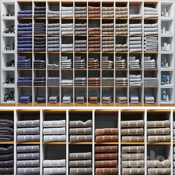 3DSky - Rack with Towels Cosmetics