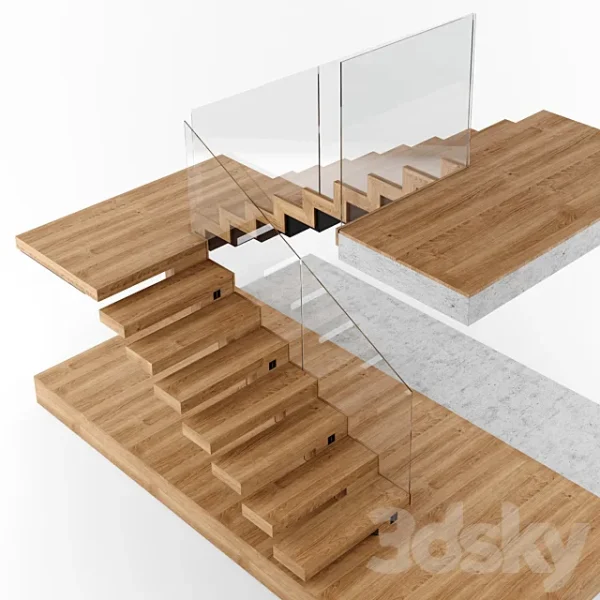 3DSky - Modern Interior Stair 02 - Image 4