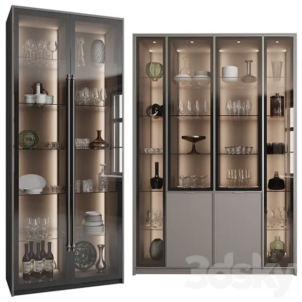 3DSky - Cupboard with Dishes My Design VRay N8