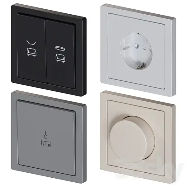 3DSky - Schneider Electric Sockets and Switches with Markings - Image 2