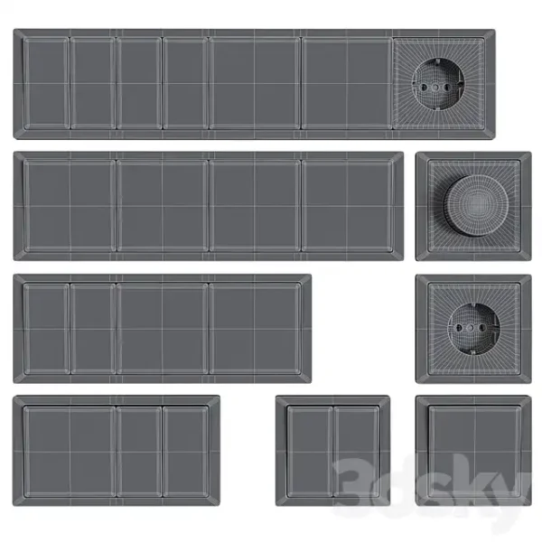 3DSky - Schneider Electric Sockets and Switches with Markings - Image 5