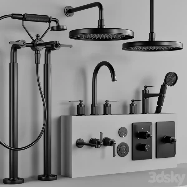 3DSky - GESSI VENTI 20 Bathroom Faucet Set 2 - Image 4