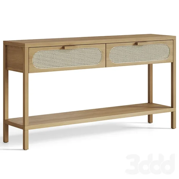 3DSky - Classic Rattan and Wood Console - Image 2