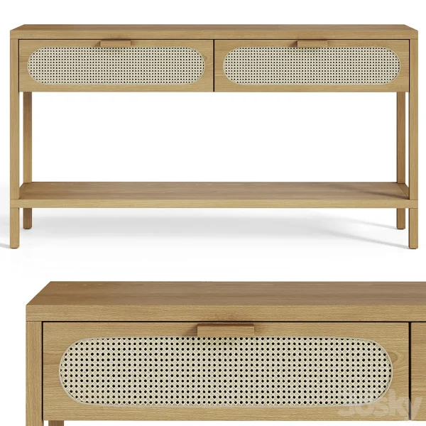 3DSky - Classic Rattan and Wood Console