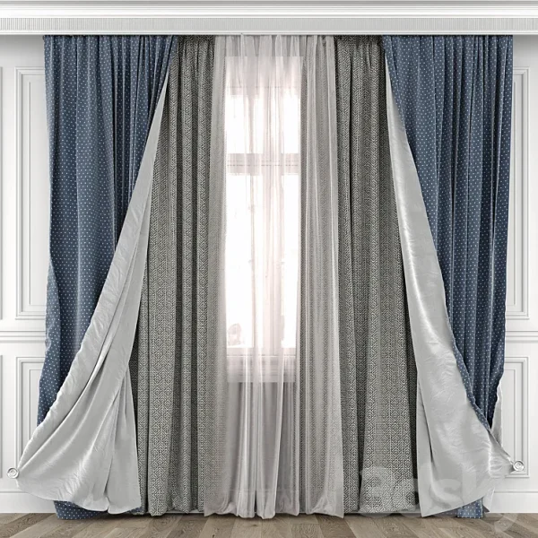 3DSky - Curtains with Window 493C