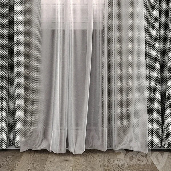 3DSky - Curtains with Window 493C - Image 3