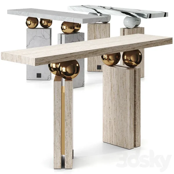 3DSky - Quantic Estremoz Marble Console Table By Hommes