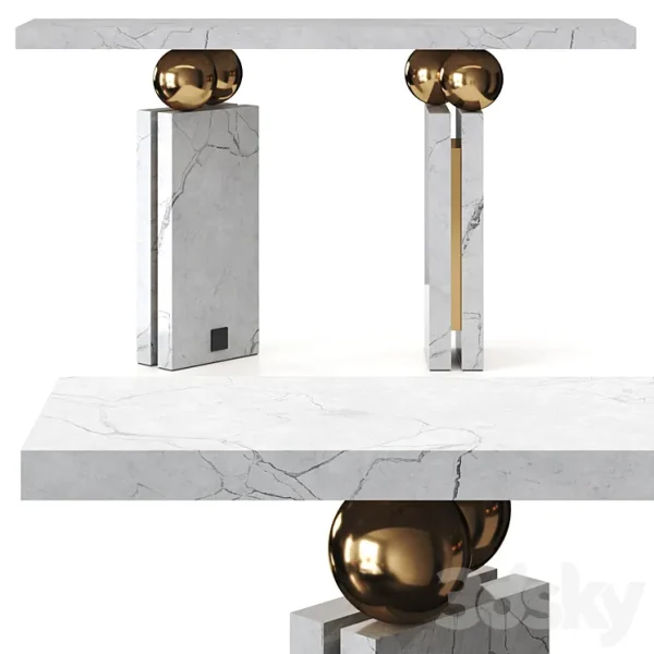 3DSky - Quantic Estremoz Marble Console Table By Hommes - Image 4