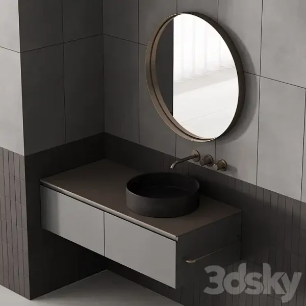 3DSky - 187 Bathroom Furniture 03 Minimal Scandi 2 Options 00 - Image 2