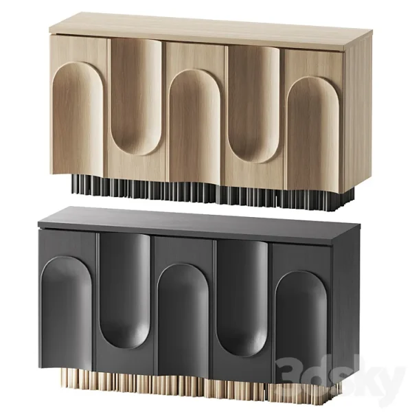3DSky - BLACK AND GOLD SIDEBOARD