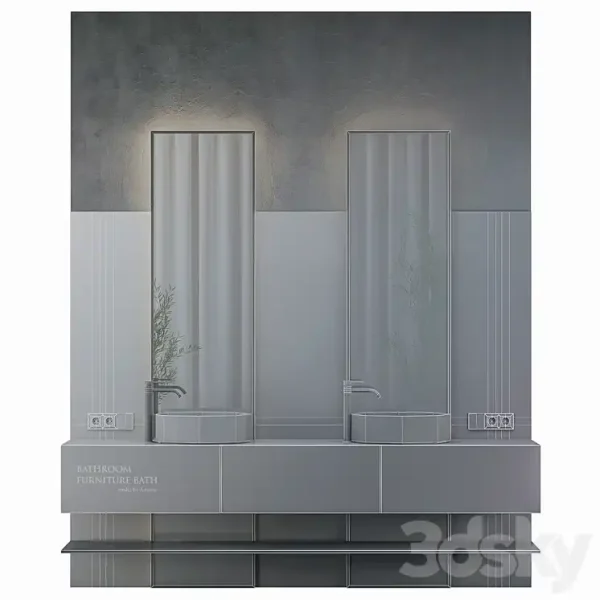 3DSky - Bathroom Furniture Bath Set 46 - Image 5