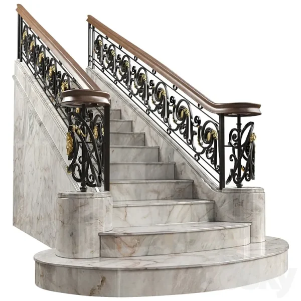 3DSky - Wrought Iron Railing Art 72 - Image 2