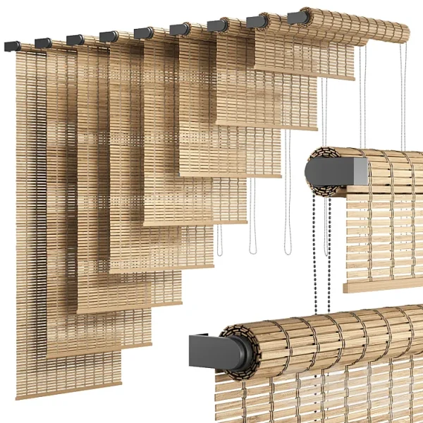 3DSky - Wooden Roller Blinds 3