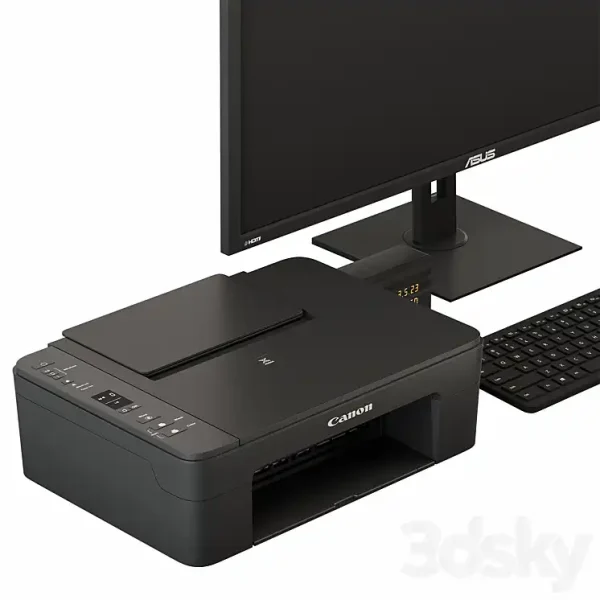 3DSky - Black Desktop Accessory Set 01 - Image 3